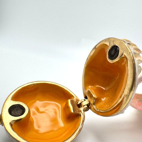 Flamigo Fairy Trinket Box Yellow Wings  Rhinestone Accents Enamel Metal #2 - Picture 11 of 11